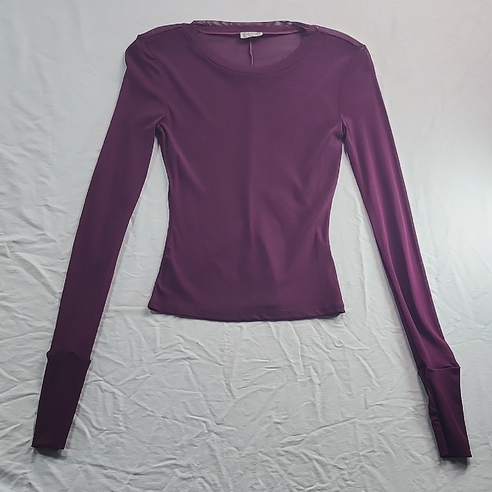 Free People Purple Fitted Bodysuit